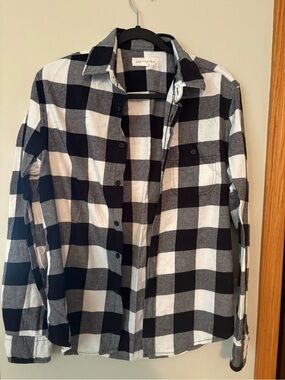 Aeropostale Black and White Check Button-Down Shirt - Men